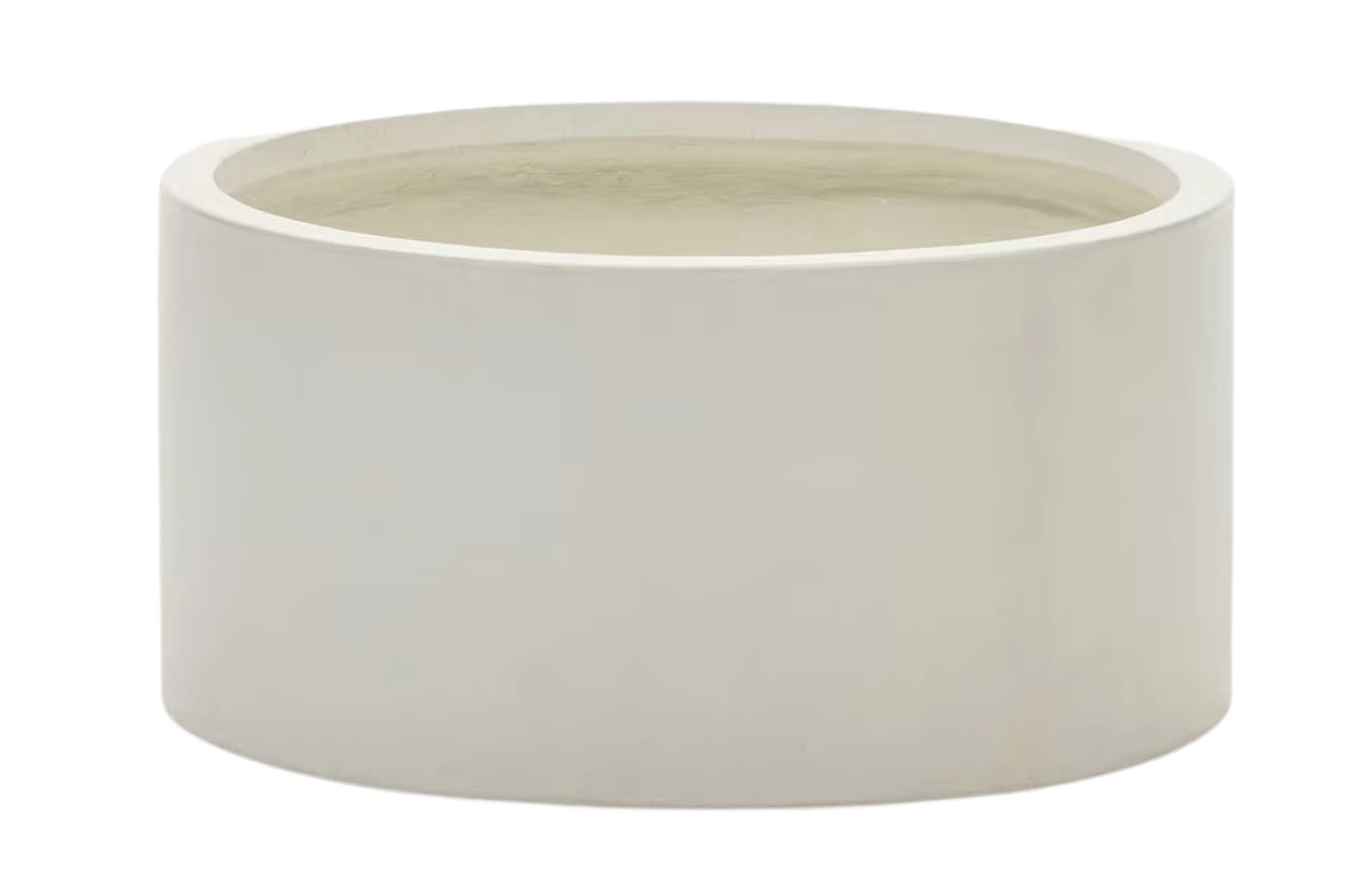 Kave Home Bílý cementový zahradní květináč Aiguablava 30 x 62 cm