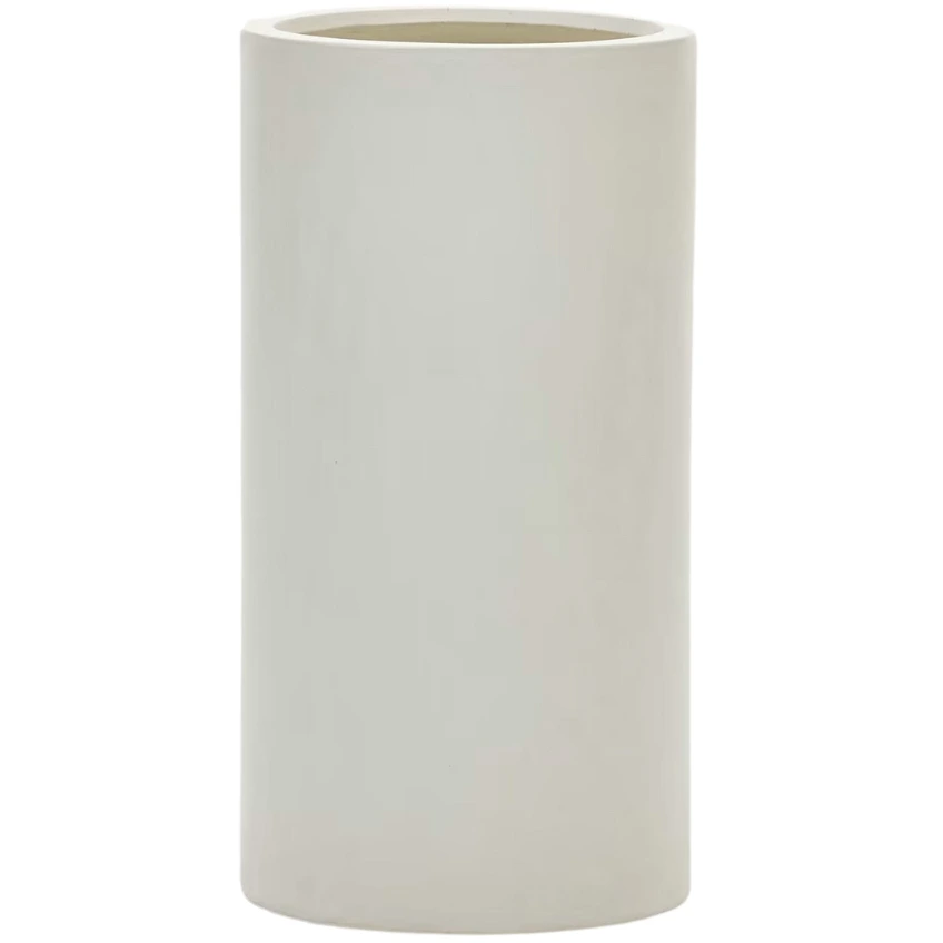 Kave Home Bílý cementový zahradní květináč Aiguablava 80 x 42 cm