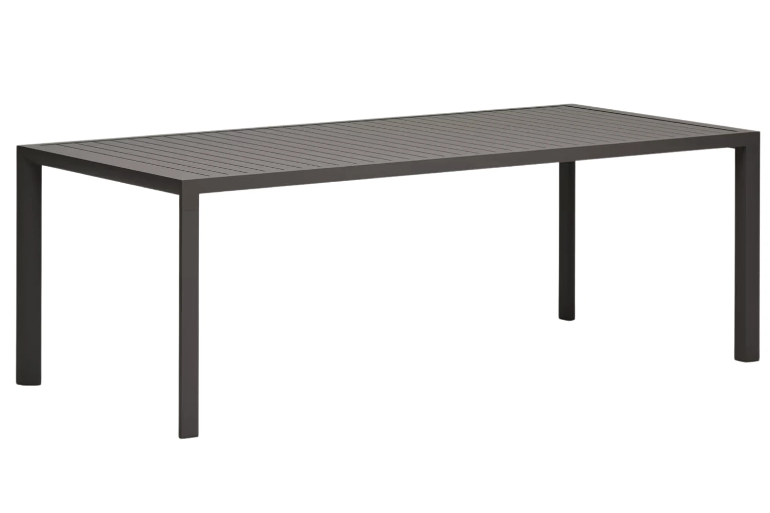 Šedý kovový zahradní jídelní stůl Kave Home Culip 220 x 100 cm