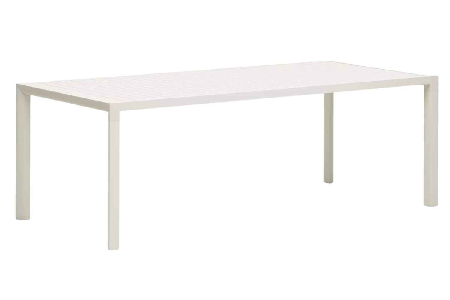 Bílý kovový zahradní jídelní stůl Kave Home Culip 220 x 100 cm