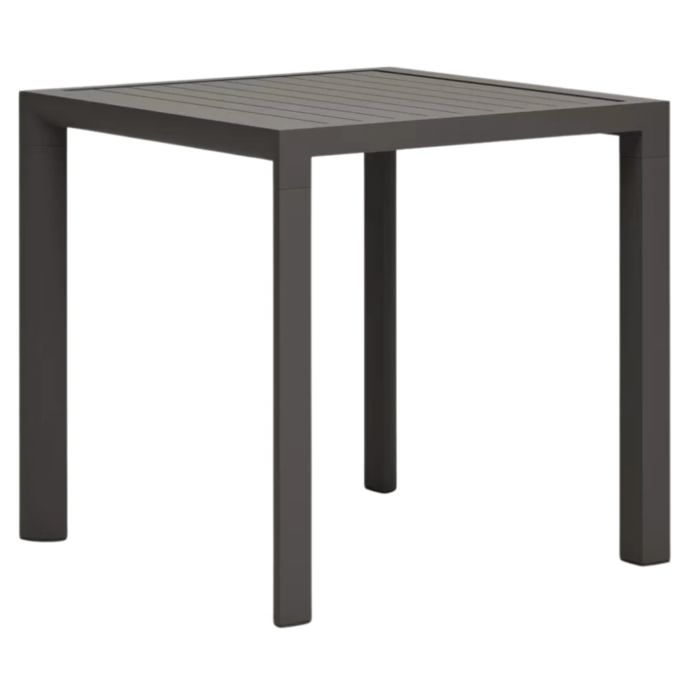 Šedý kovový zahradní jídelní stůl Kave Home Culip 77 x 77 cm