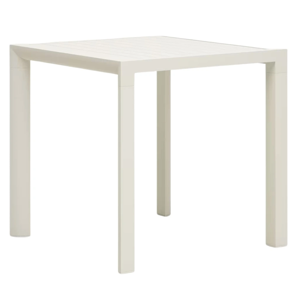 Bílý kovový zahradní jídelní stůl Kave Home Culip 77 x 77 cm