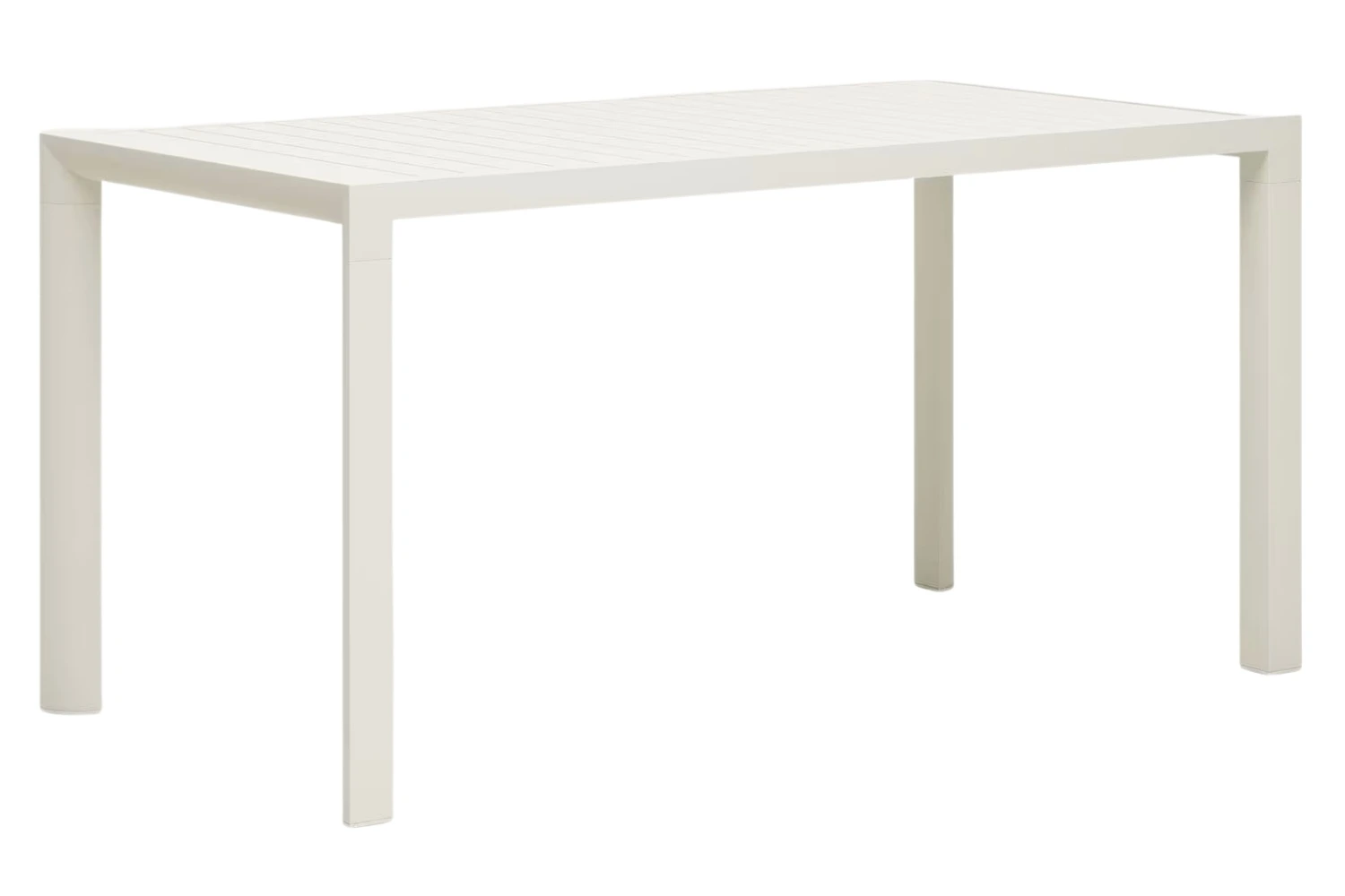Bílý kovový zahradní jídelní stůl Kave Home Culip 150 x 77 cm