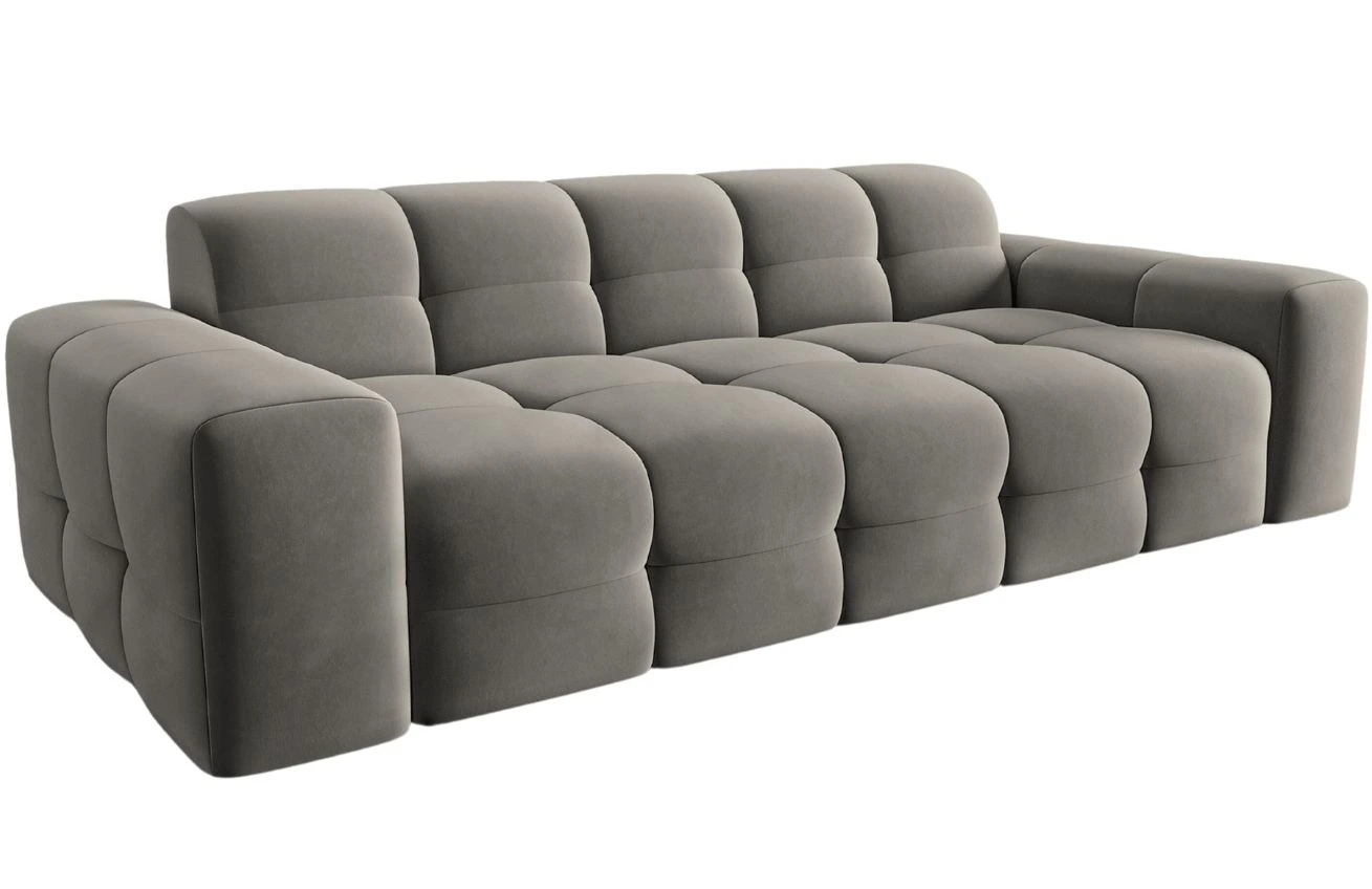 Micadoni Sametová pohovka Kendal 222 cm