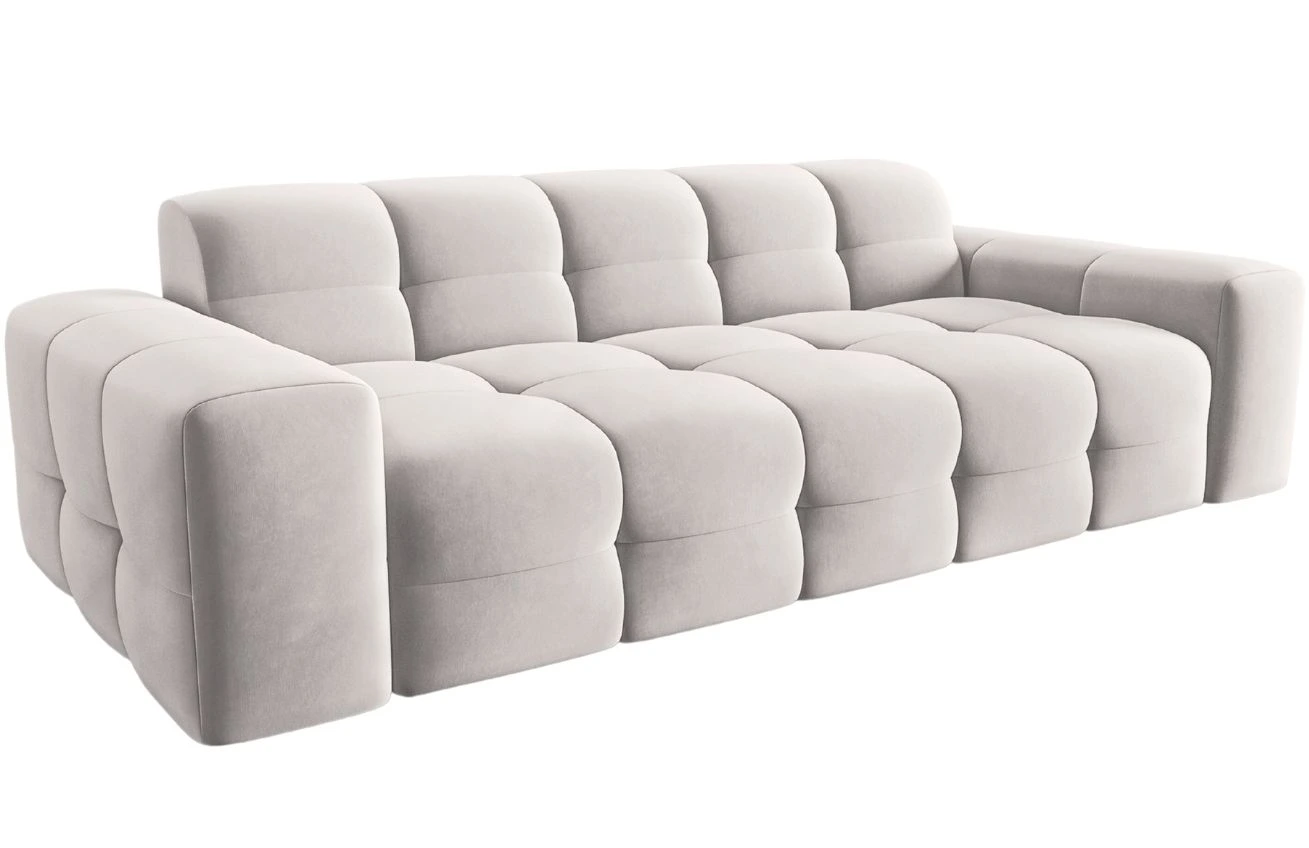 Micadoni Sametová pohovka Kendal 222 cm