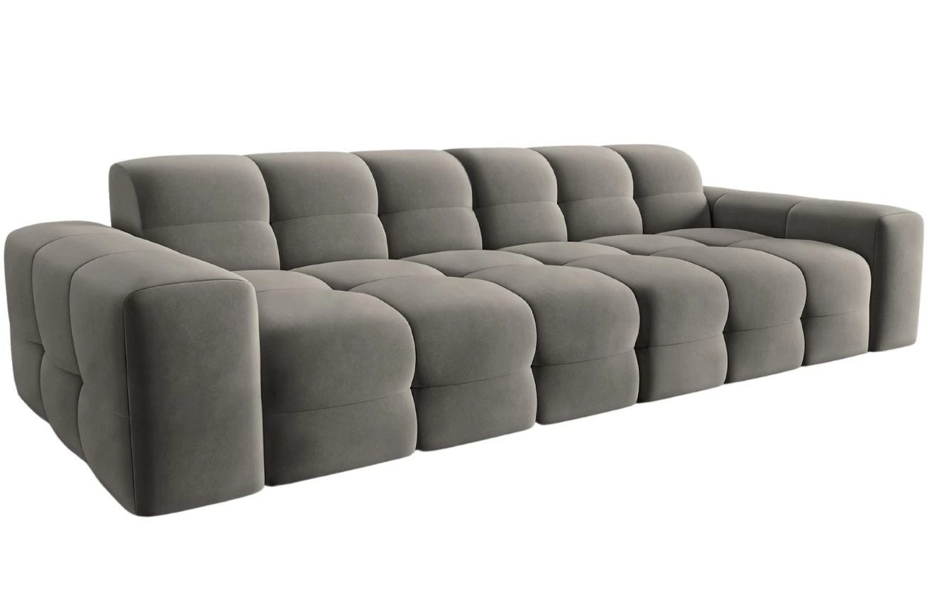 Micadoni Sametová pohovka Kendal 255 cm