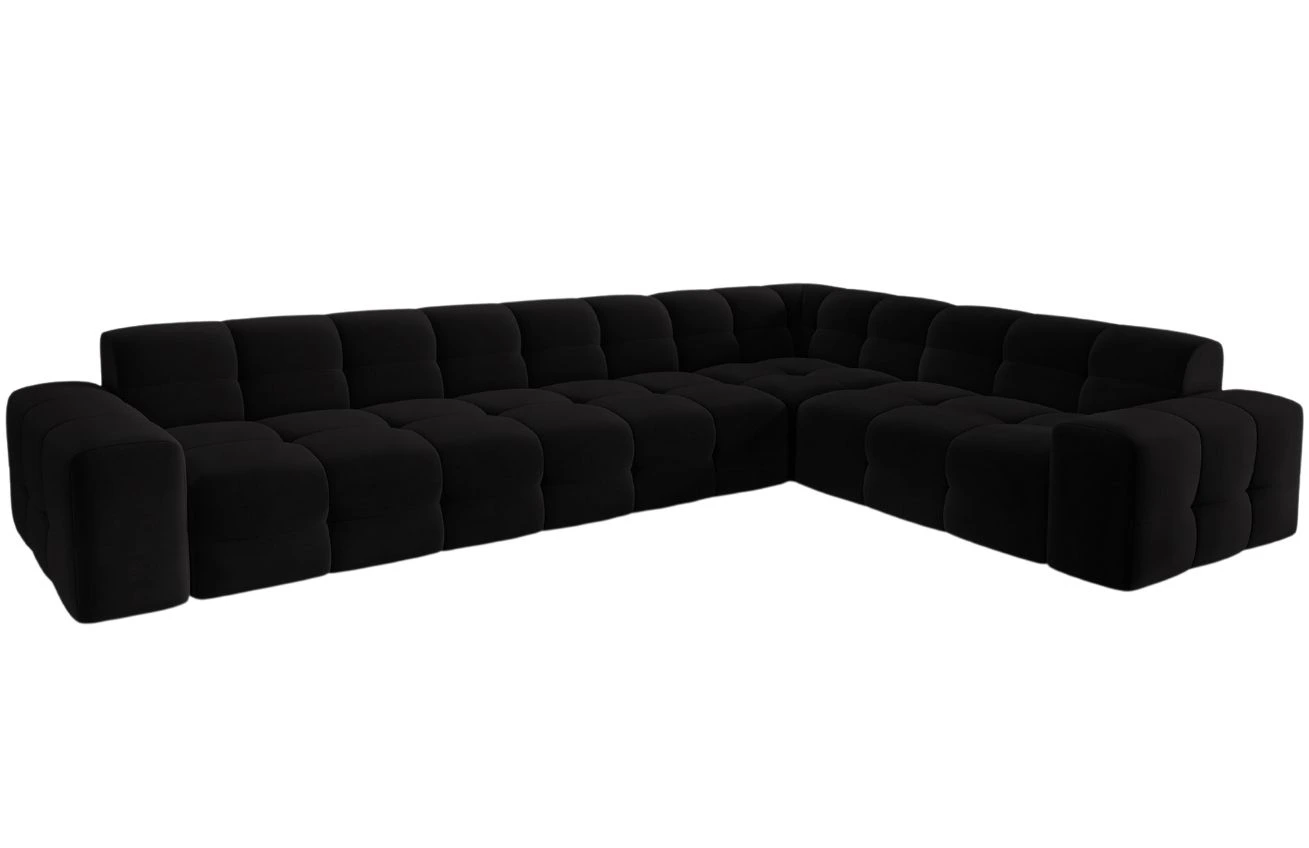 Micadoni Sametová rohová pohovka Kendal 332 cm