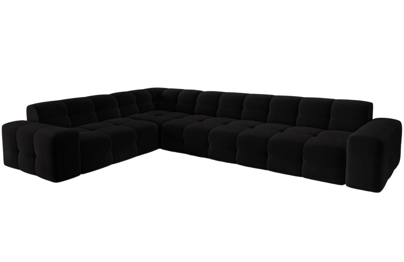 Micadoni Sametová rohová pohovka Kendal 332 cm