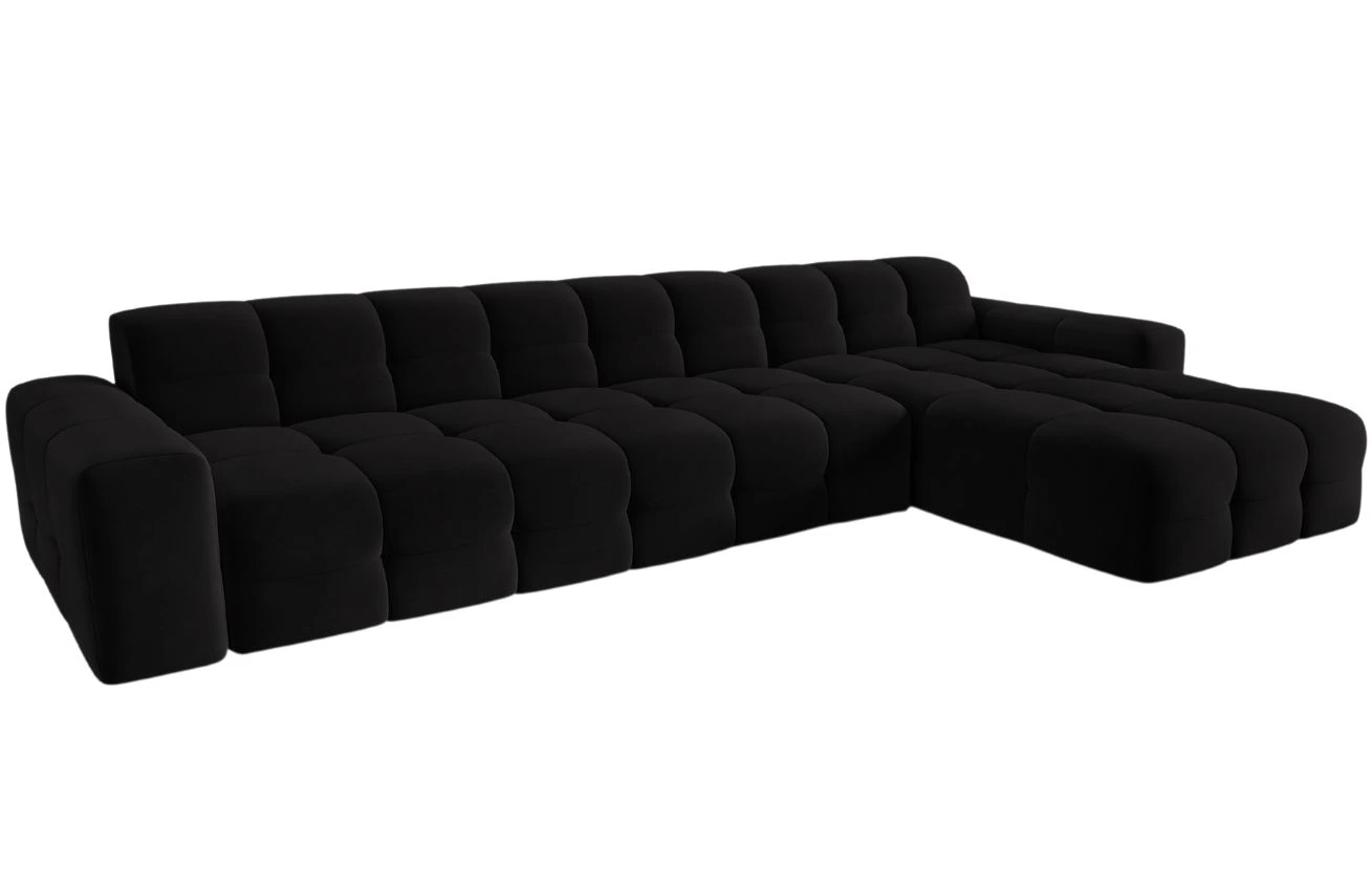 Micadoni Sametová rohová pohovka Kendal 357 cm