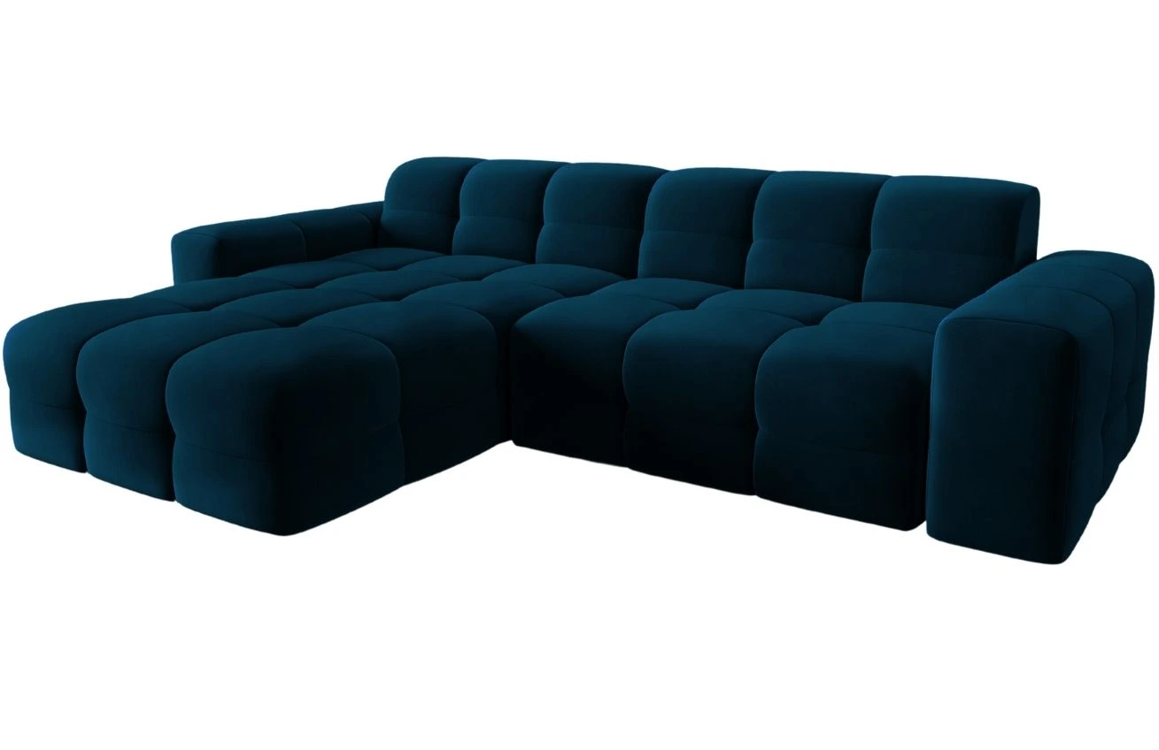 Micadoni Sametová rohová pohovka Kendal 256 cm