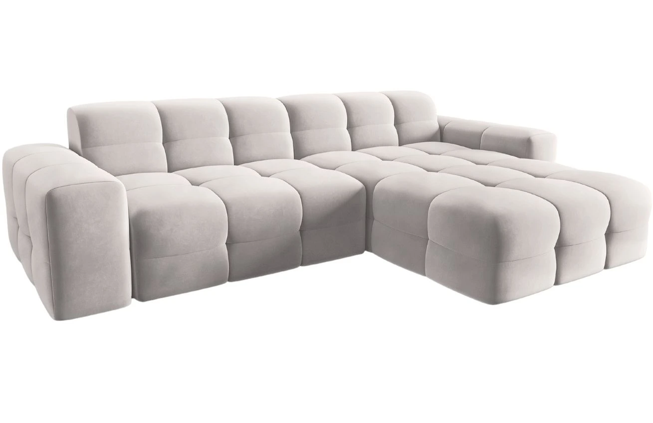 Micadoni Sametová rohová pohovka Kendal 256 cm