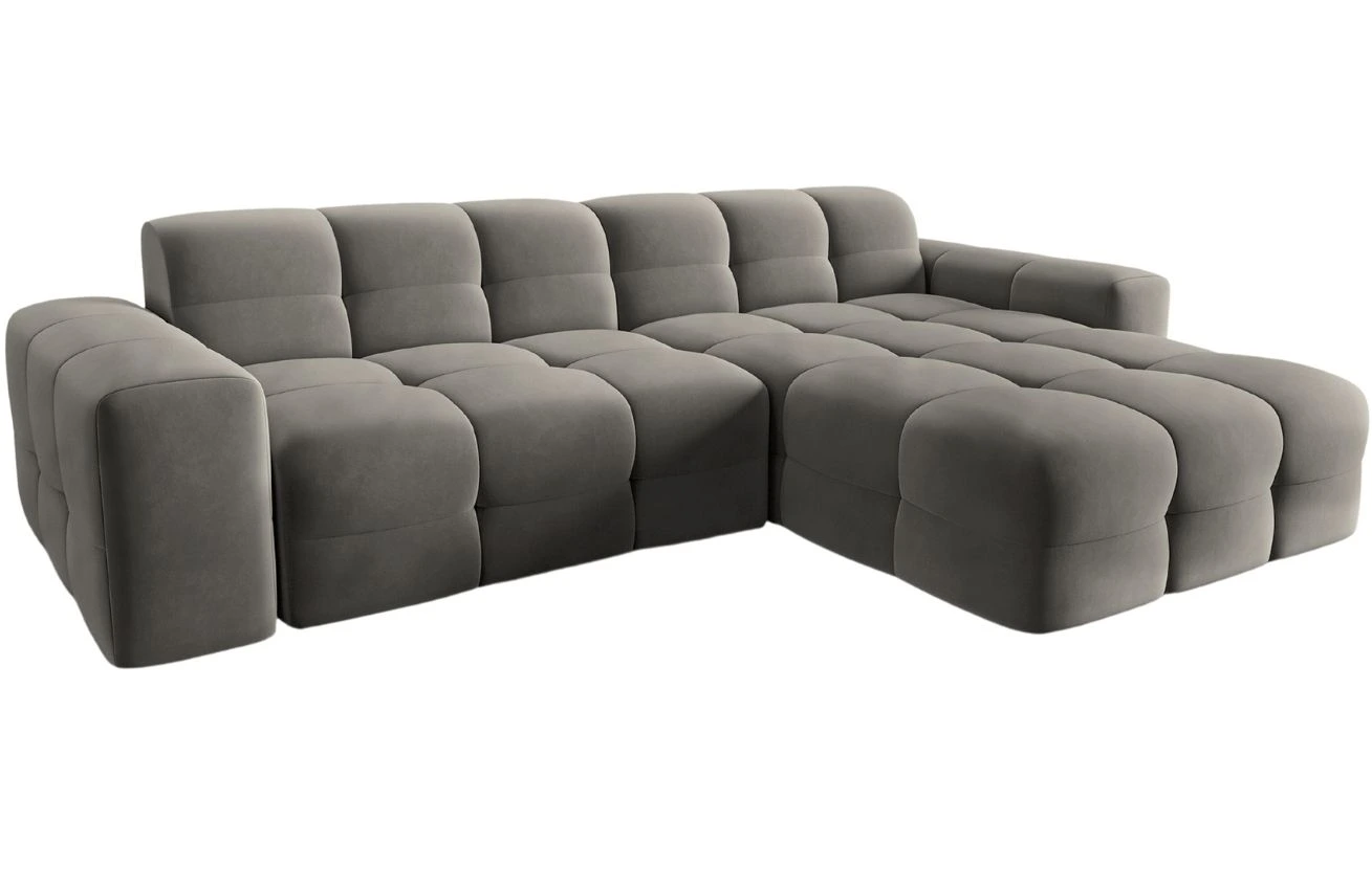 Micadoni Sametová rohová pohovka Kendal 256 cm