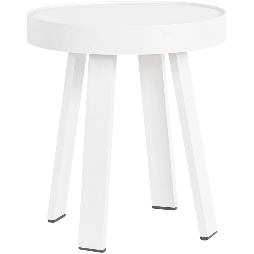 Bizzotto Bílý kovový zahradní stolek Spyro ⌀ 41 cm