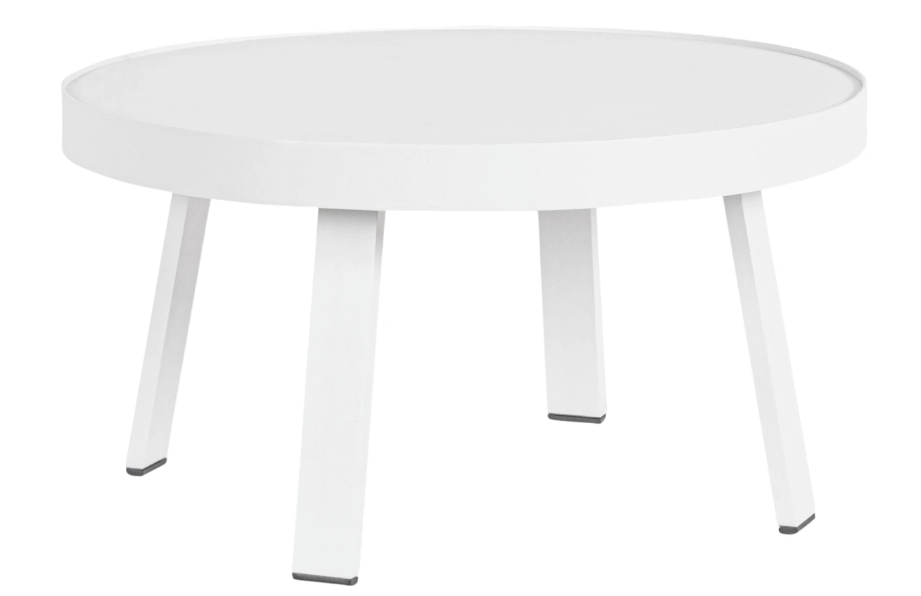 Bizzotto Bílý kovový zahradní stolek Spyro ⌀ 71 cm