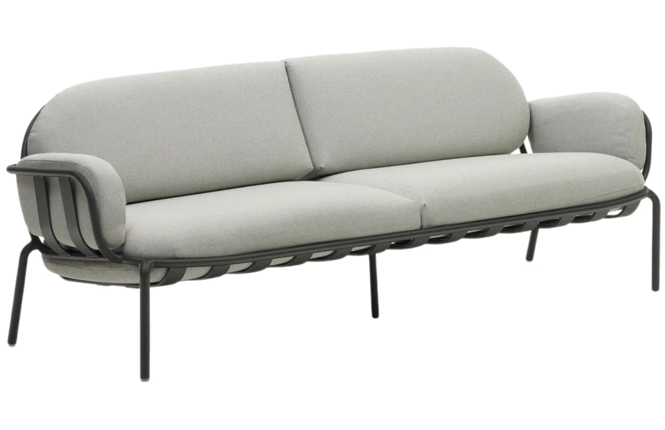 Kave Home Šedá zahradní pohovka Joncols 224 cm