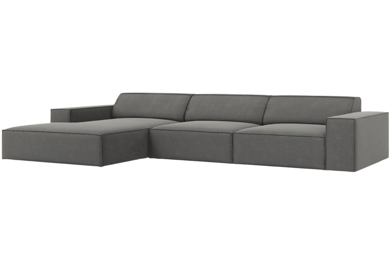 Micadoni Sametová rohová pohovka Jodie 284 cm