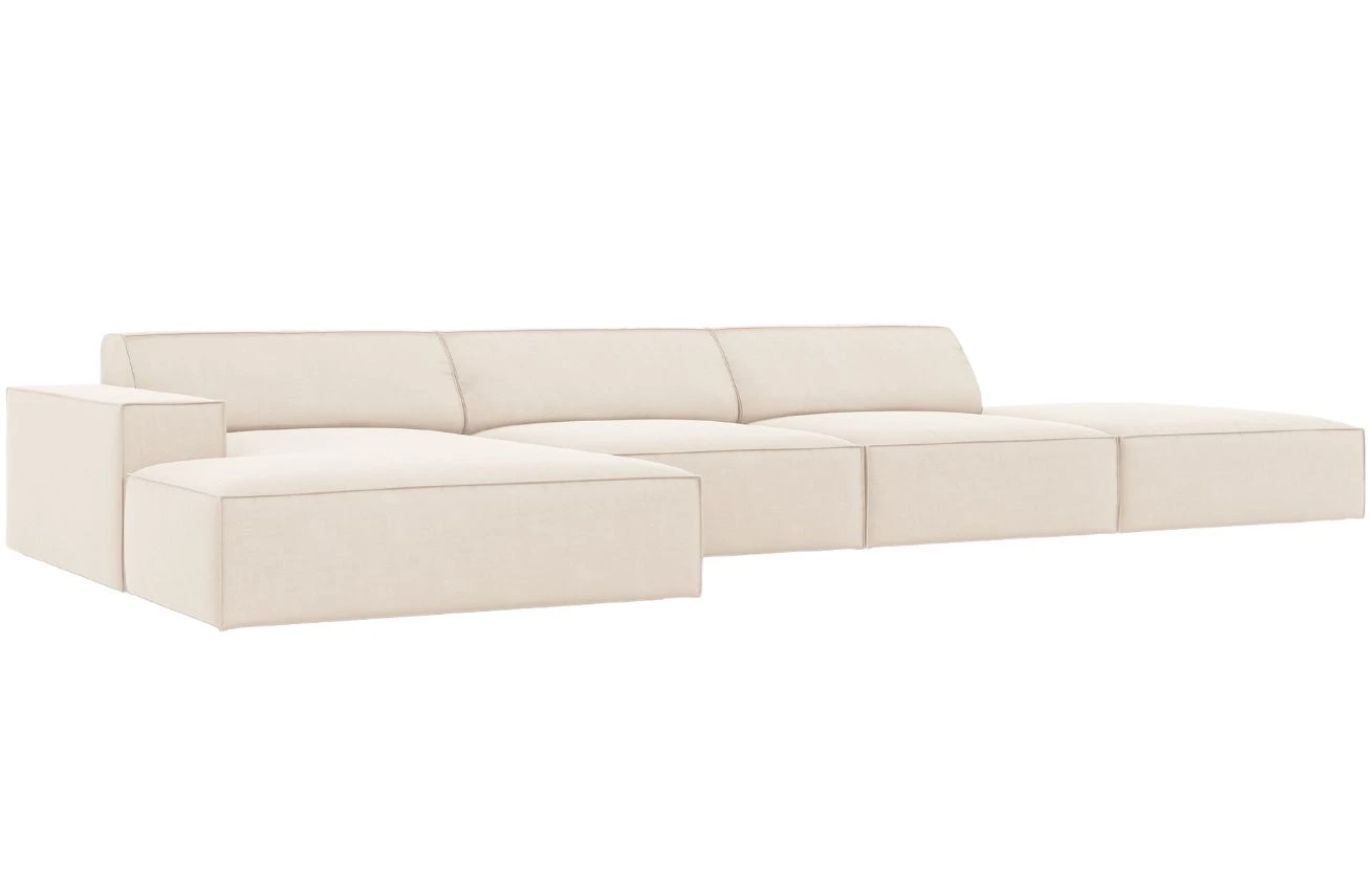 Micadoni Sametová rohová pohovka Jodie 341 cm