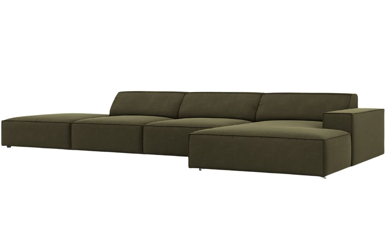 Micadoni Sametová rohová pohovka Jodie 341 cm