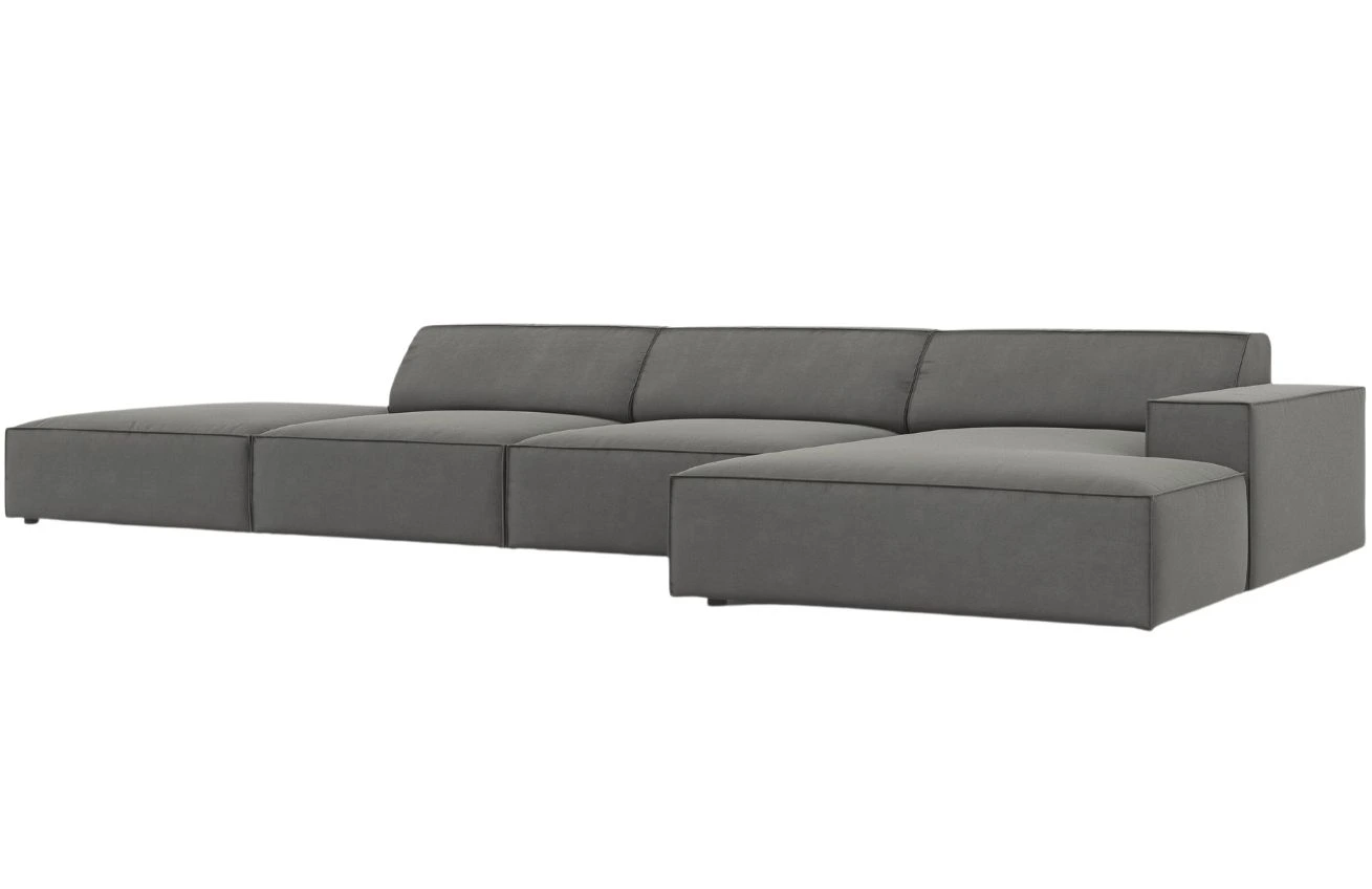 Micadoni Sametová rohová pohovka Jodie 341 cm