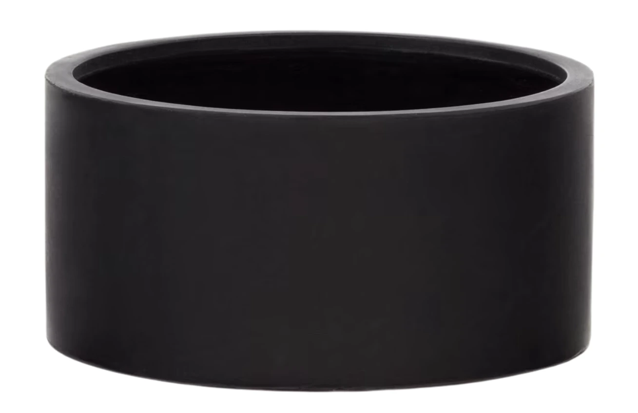 Kave Home Černý cementový zahradní květináč Aiguablava 30 x 62 cm