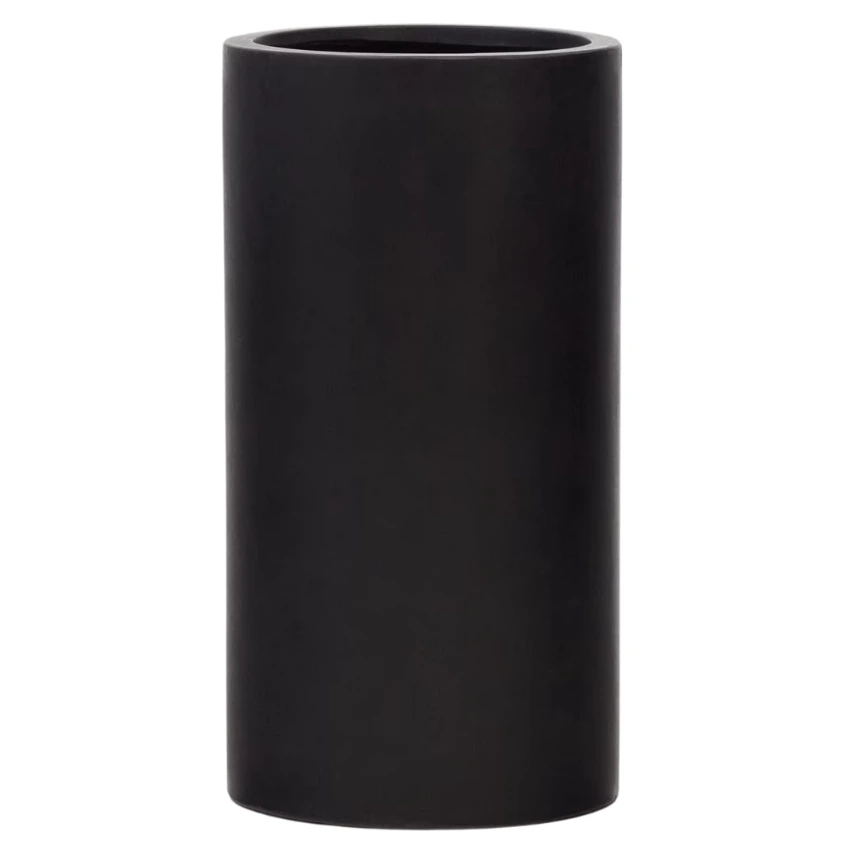 Kave Home Černý cementový zahradní květináč Aiguablava 80 x 42 cm