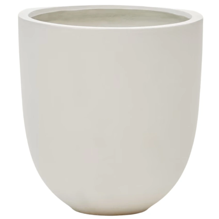 Kave Home Bílý cementový zahradní květináč Aiguablava 56 x 54 cm