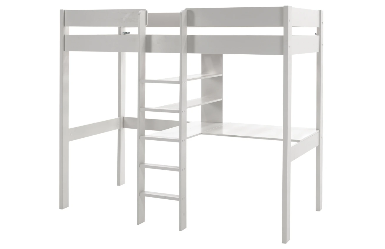 Vipack Dřevěná patrová postel a stůl Pino 90 x 200 cm