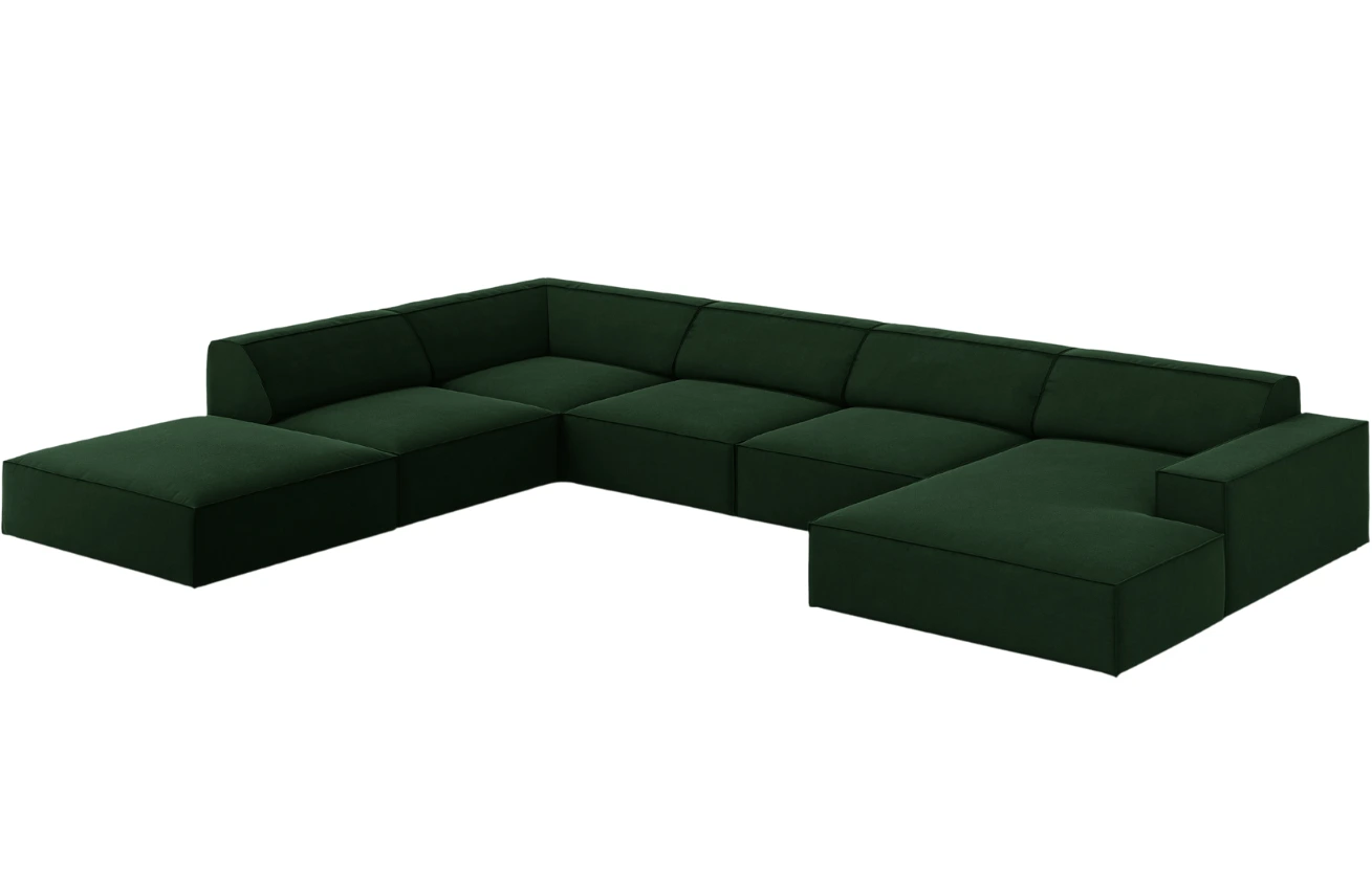 Micadoni Sametová rohová pohovka Jodie 364 cm