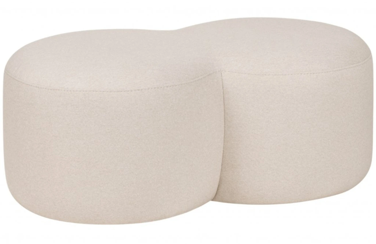 noo.ma Béžový čalouněný taburet Umbo 88 x 55 cm