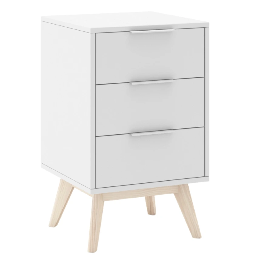 Bílý lakovaný noční stolek Marckeric Campus II. 40 x 35 cm
