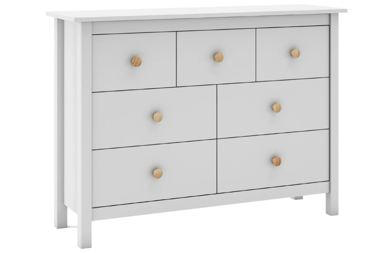 Bílá dřevěná komoda Marckeric Max 110 x 40 cm