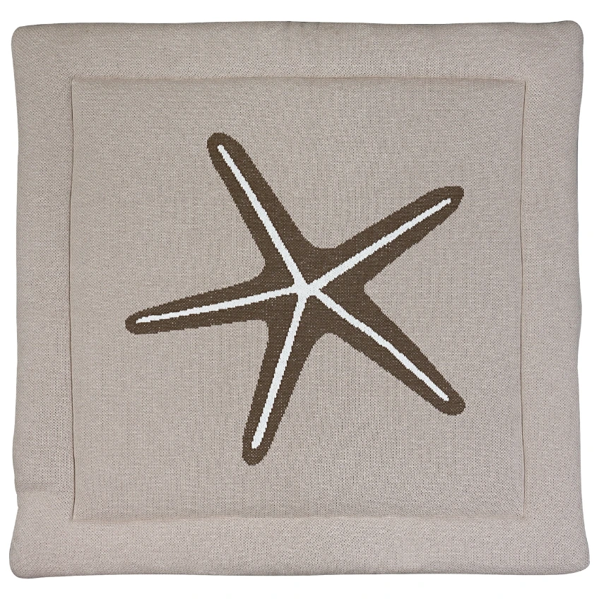 Světle šedá hrací deka Quax Starfish 100 x 100 cm