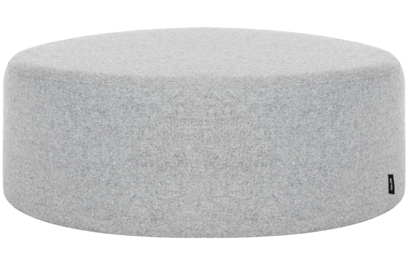 noo.ma Šedý čalouněný puf Folk 70 cm
