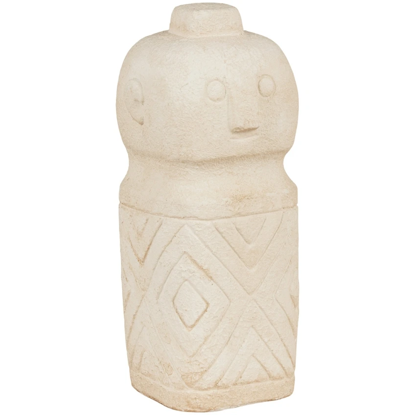 Nordic Living Béžová cementová soška Yoshi 15 cm