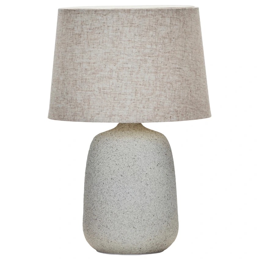 House Doctor Šedá kameninová stolní lampa Tana 46 cm