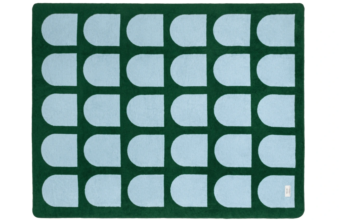 noo.ma Zeleno-modrý pléd Gili 200 x 150 cm