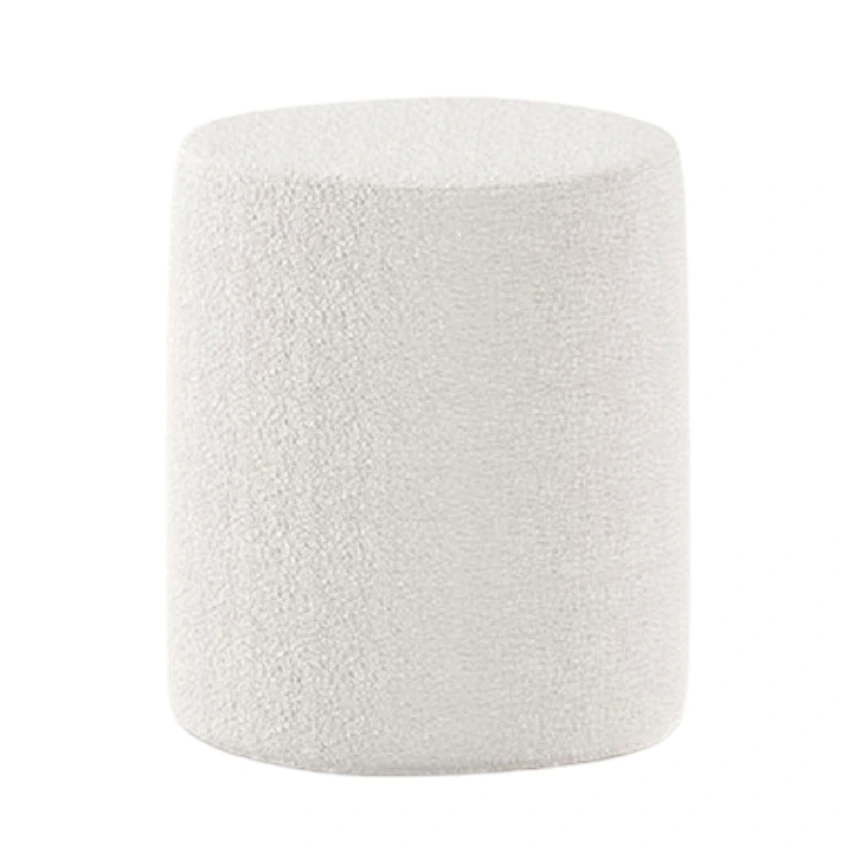 Bílá bouclé stolička Vipack Moon 41