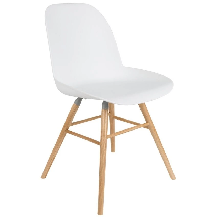 Bílá plastová jídelní židle ZUIVER ALBERT KUIP