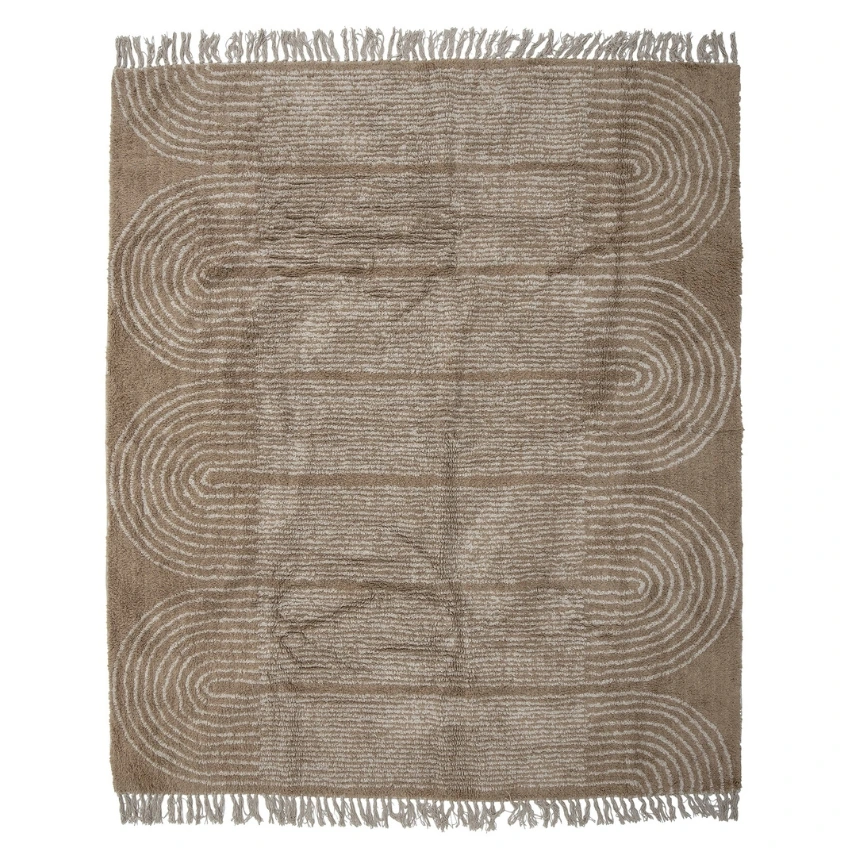 Hnědý bavlněný koberec Bloomingville Zeynep 150 x 215 cm