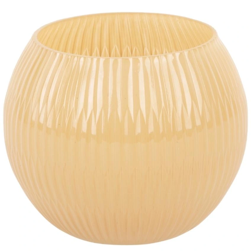 Present time Světle hnědý skleněný svícen Chiq 9 cm