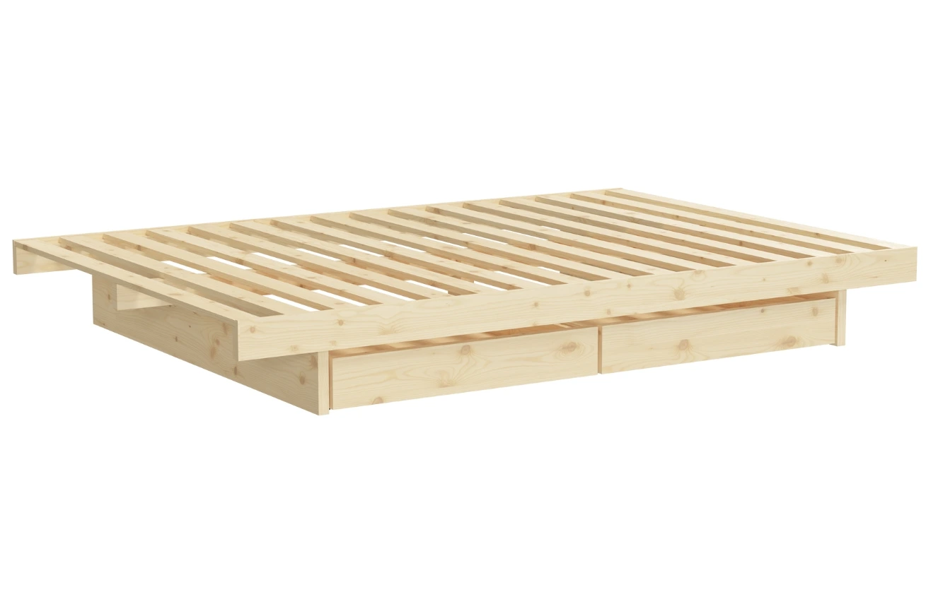 Karup Design Dvoulůžková postel Kanso 140 x 200 cm s úložným prostorem