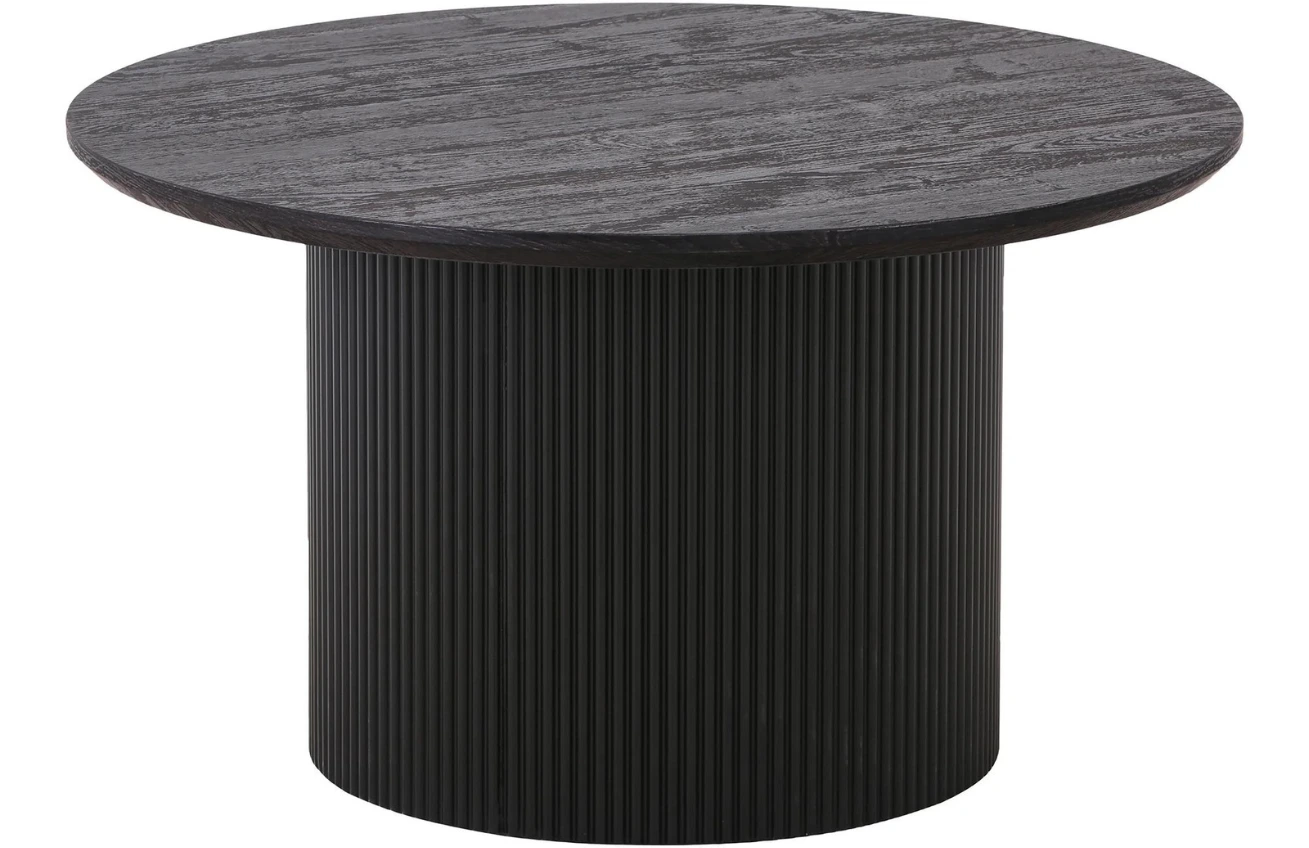 Nordic Living Tmavě hnědý dřevěný konferenční stolek Benovia 80 cm