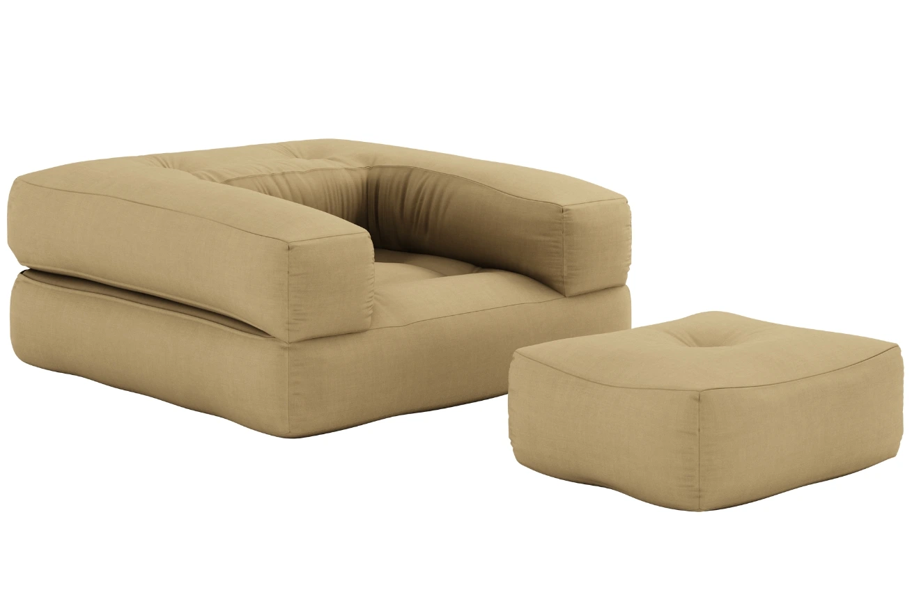 Karup Design Rozkládací křeslo Cube s podnožkou