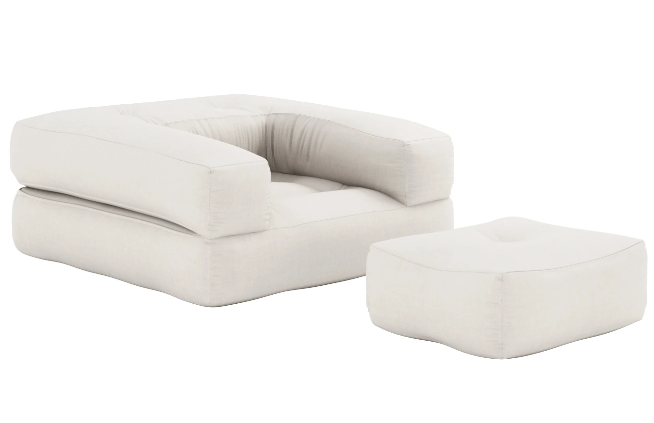 Karup Design Rozkládací křeslo Cube s podnožkou