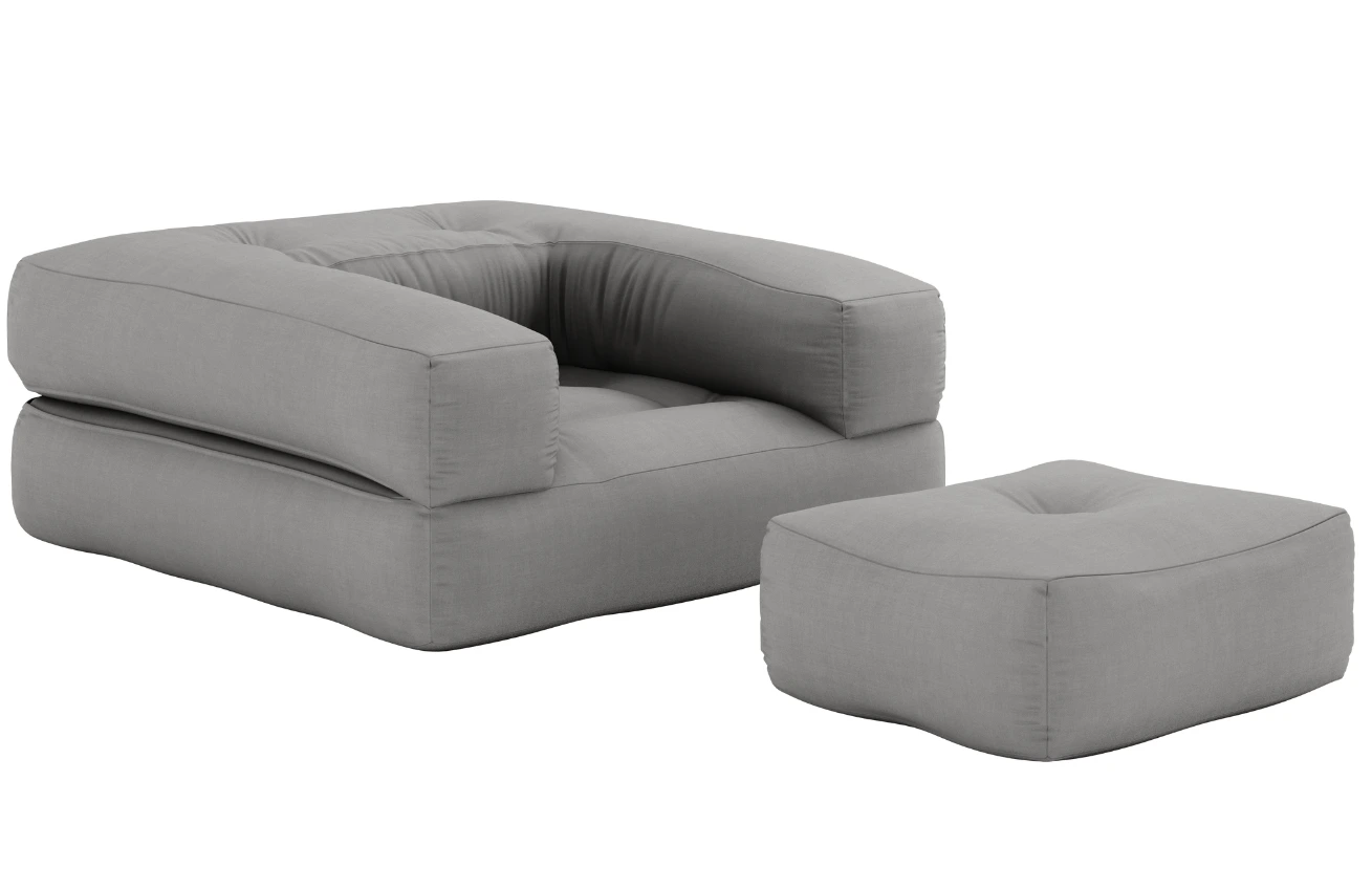 Karup Design Rozkládací křeslo Cube s podnožkou