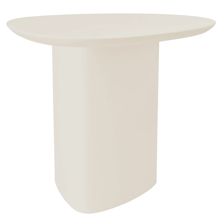 Krémově bílý lakovaný odkládací stolek RAGABA CELLS 50 x 50 cm