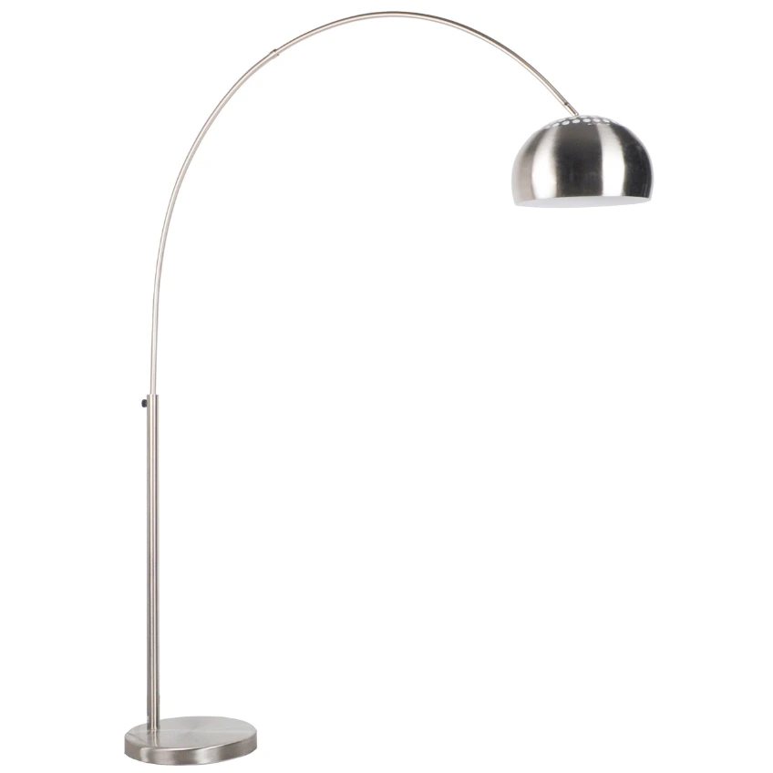 White Label Stříbrná stojací lampa WLL BOW 190 - 205 cm