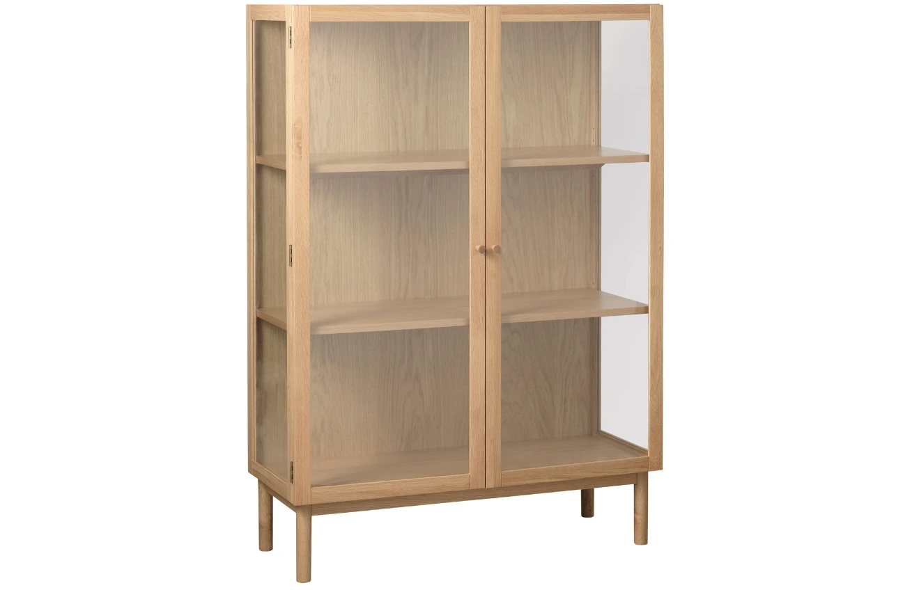 Unique Furniture Dubová vitrína Elba 140 x 100 cm