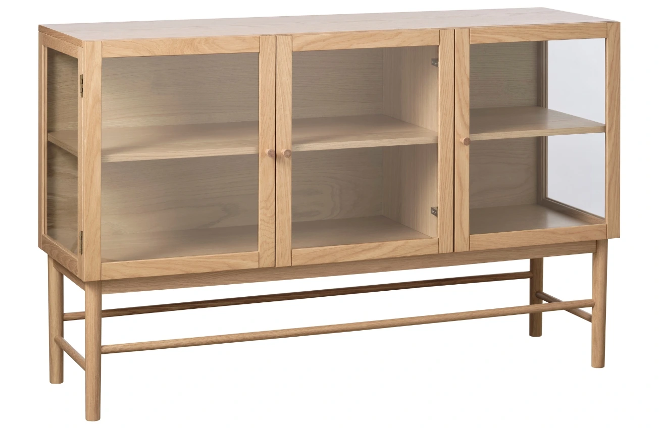 Unique Furniture Dubová vitrína Elba 88 x 140 cm