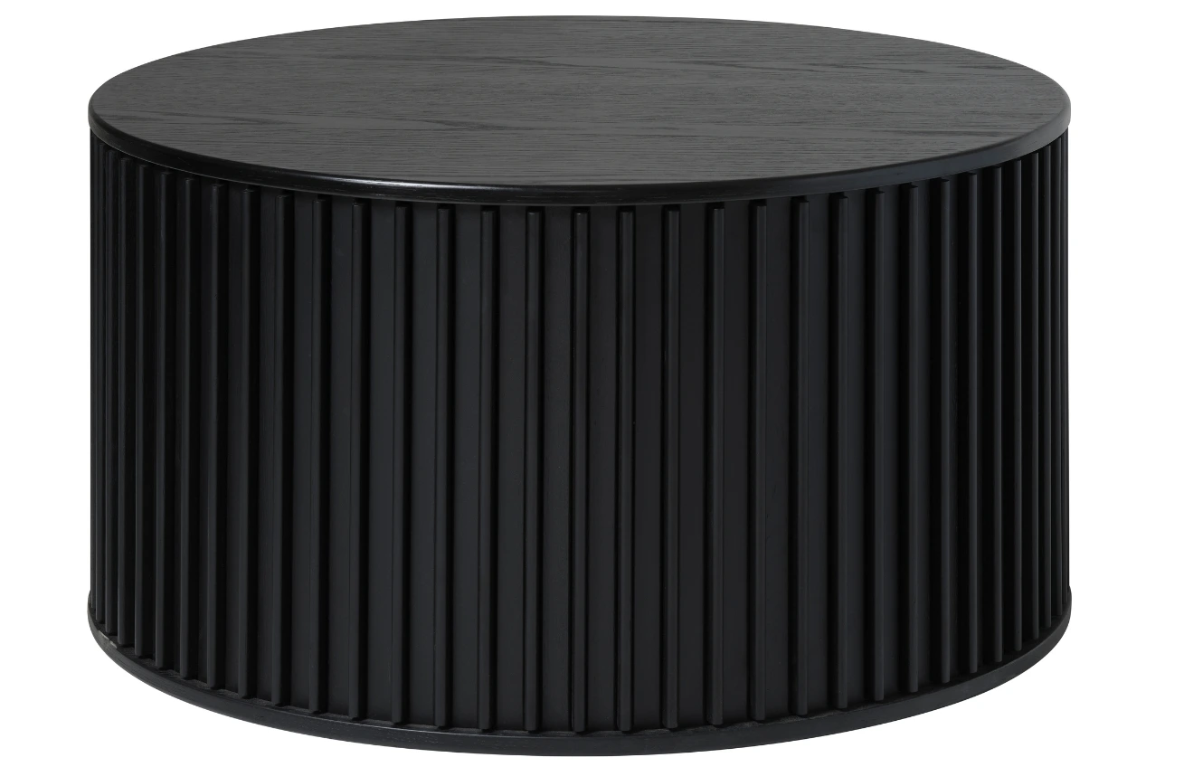 Unique Furniture Černý dubový konferenční stolek Siena 85 cm